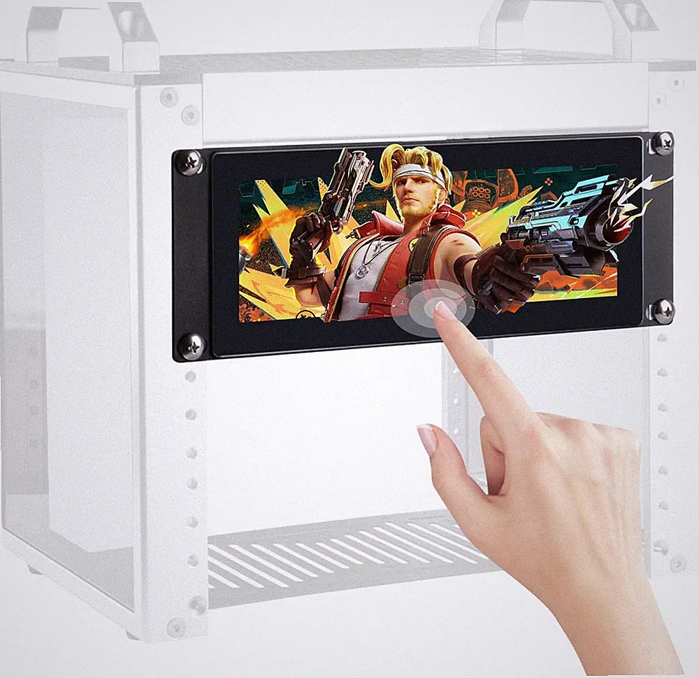 7.84 Inch 1280X400 LCD Touch Screen 2U Rack Mount Monitor for Deskpi Rackmate T0