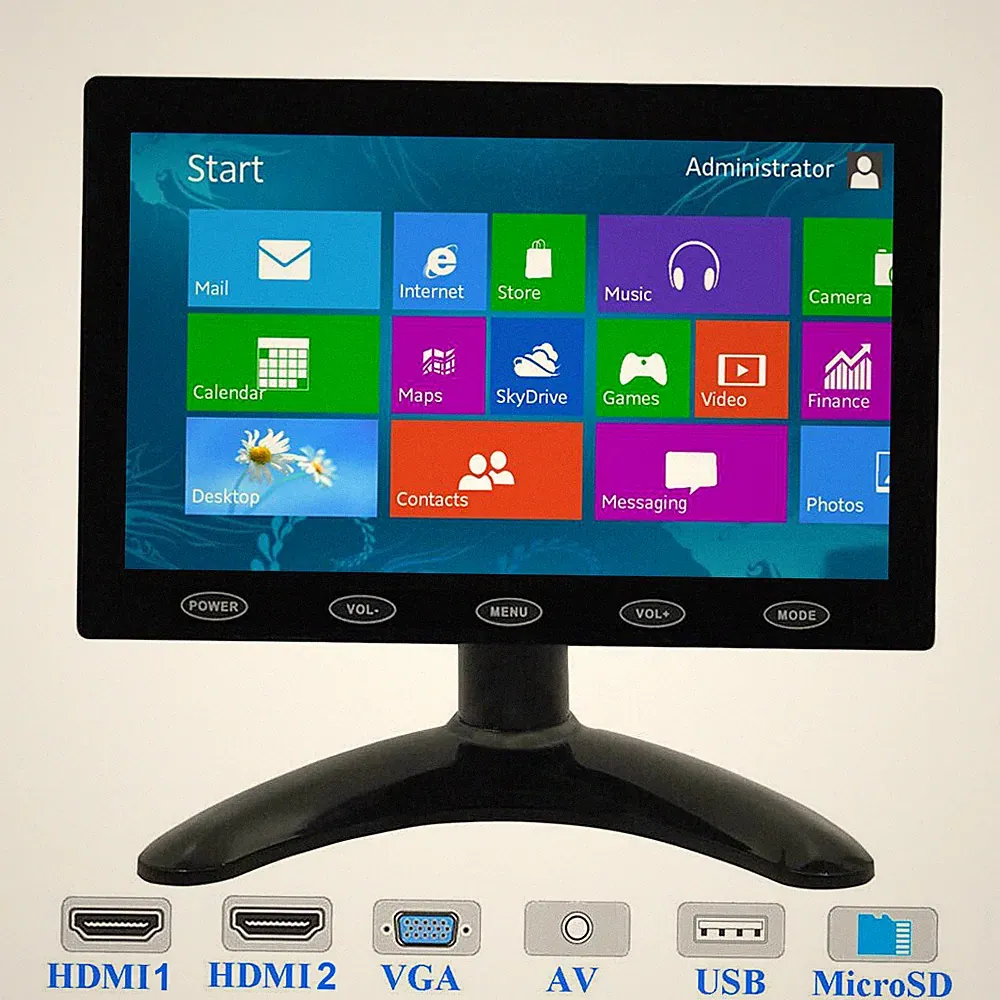 7"/9"/10.1" LCD CCTV Monitor PC Screen AV/RCA/VGA/HDMI 1080P for Raspberry