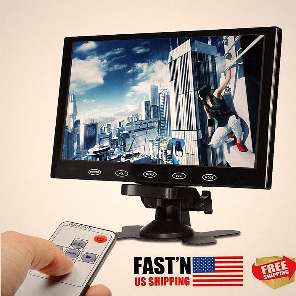 7"/9" CCTV Monitor PC Screen AV VGA HDMI 1080P Display for Raspberry Pi DSLR