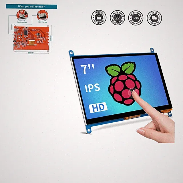 7-Inch IPS Touchscreen Monitor for Raspberry Pi & Windows – 1024x600 Resolution