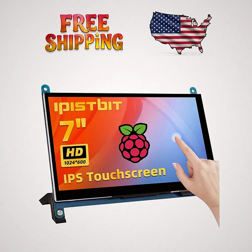 7-Inch LCD Touch Screen Portable Monitor for Raspberry Pi & Mini Computers