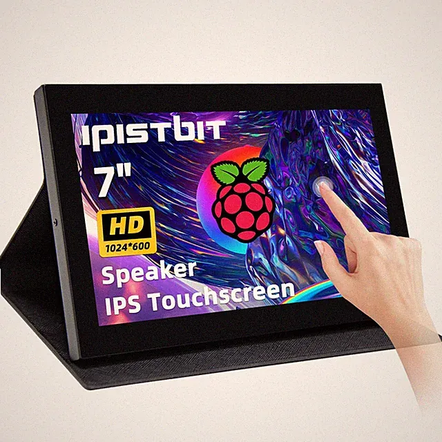 7 inch Portable Monitor, 1024x600 HDMI Raspberry Pi Screen, Dual-Speaker IPS...
