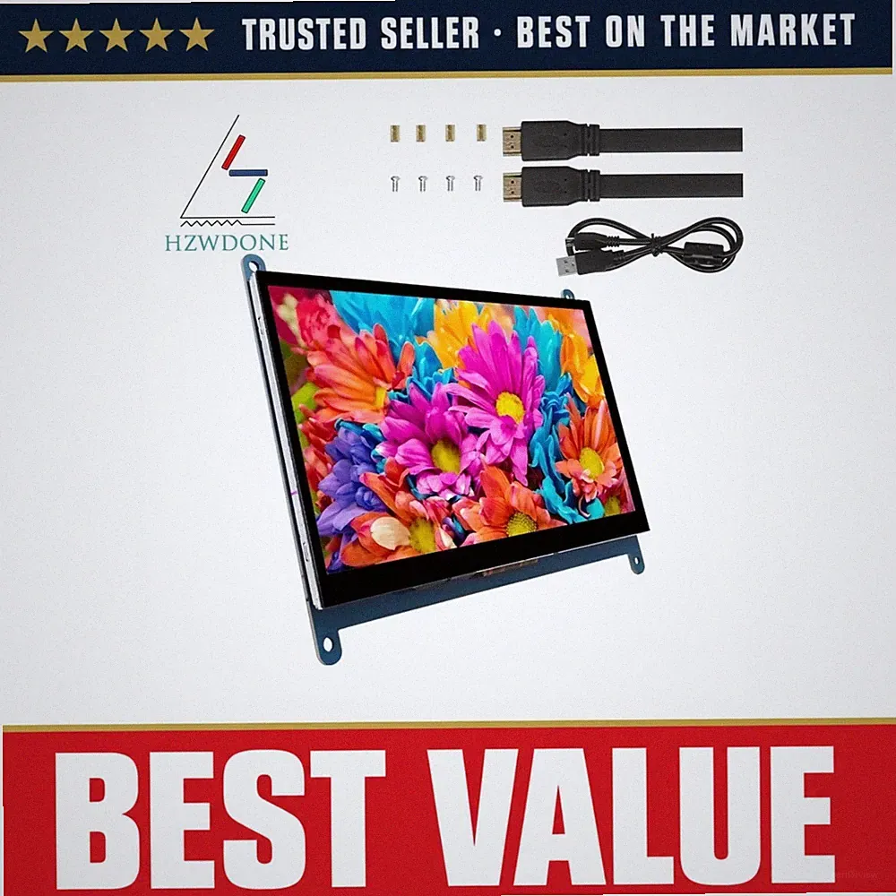 7 Inch Raspberry Pi IPS Touchscreen Monitor 1024x600 HDMI Display