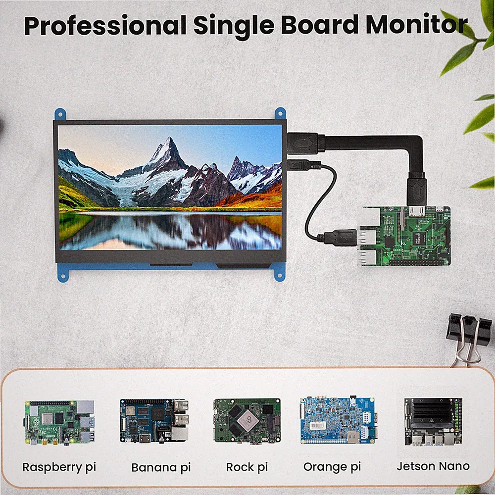 7 inch RasPi Monitor, 1024x600 HDMI USB Portable Touch Screen for Xbox Gaming