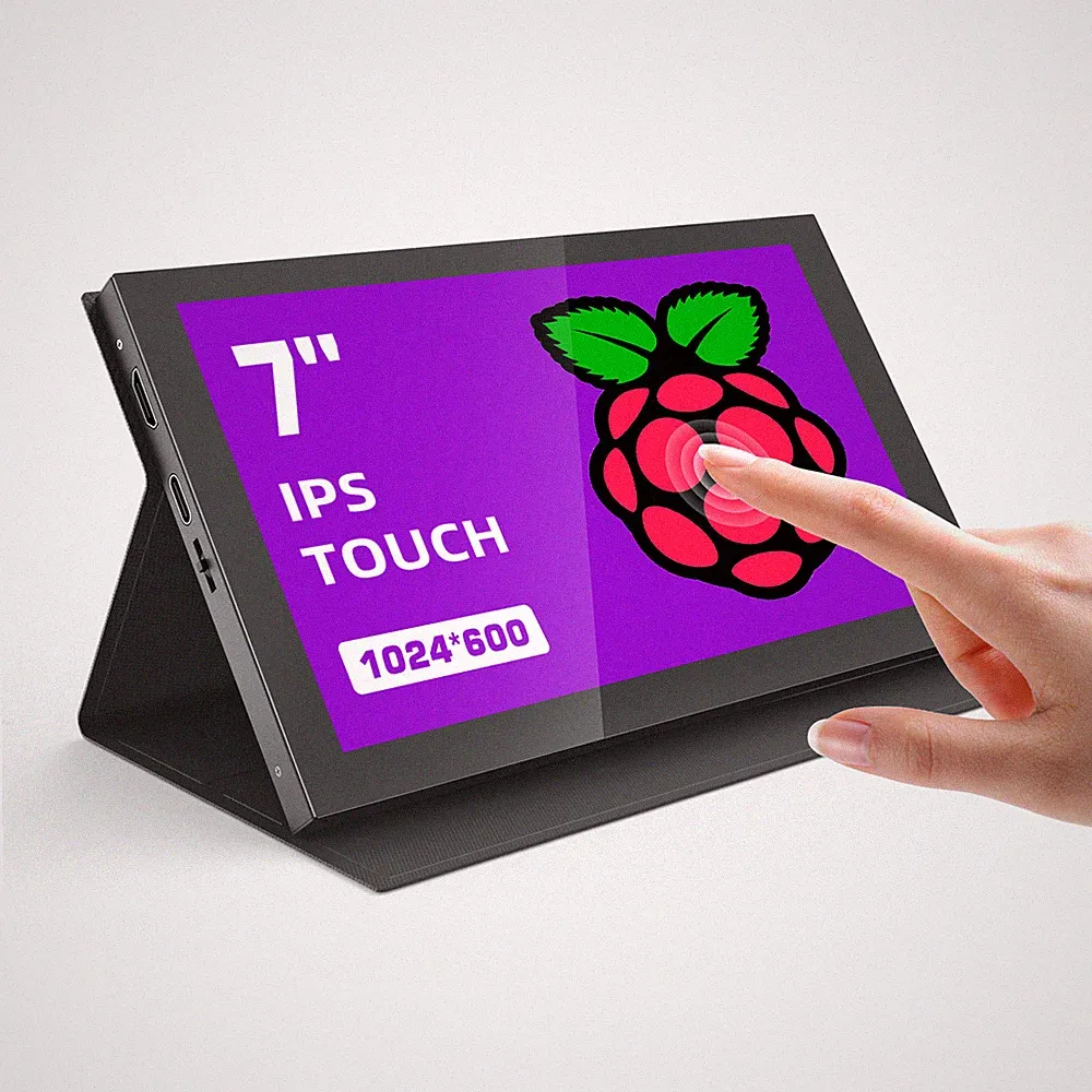 7 Inch Touchscreen for Raspberry Pi 5-Point 1024x600 Display Mini HDMI Monitor