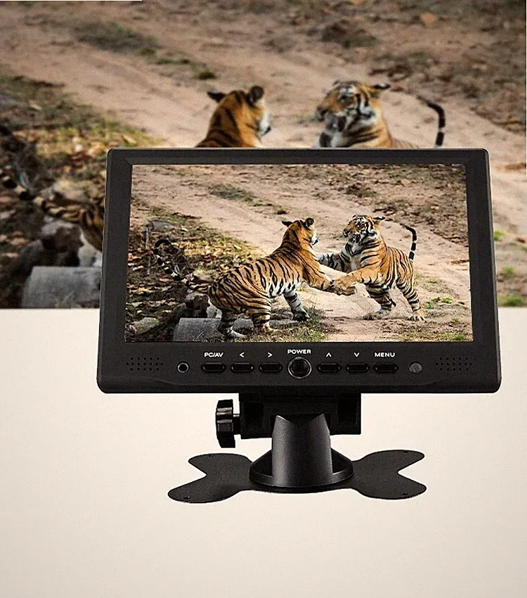 7'' IPS LCD PC Display Screen CCTV Security Monitor VGA HDMI 1080P for DSLR DVR