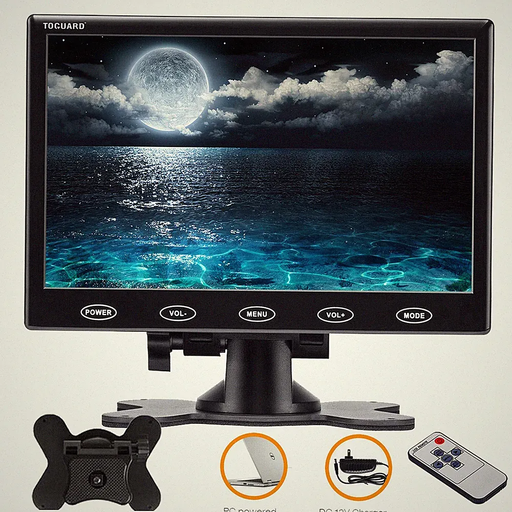 7" LCD CCTV Monitor PC Screen AV/RCA/VGA/HDMI 1080P for DSLR Raspberry Security