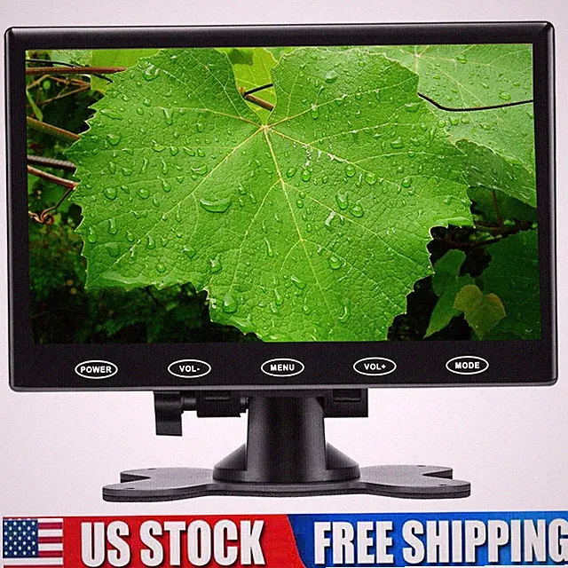 7" Portable Monitor LCD Screen AV VGA HDMI Speaker for PC Car Camera CCTV PS4