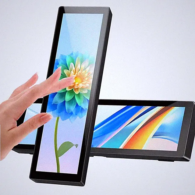 8.8 In. Touchscreen Monitor PC Temperature and Sensor Panel Display IPS USB Mini