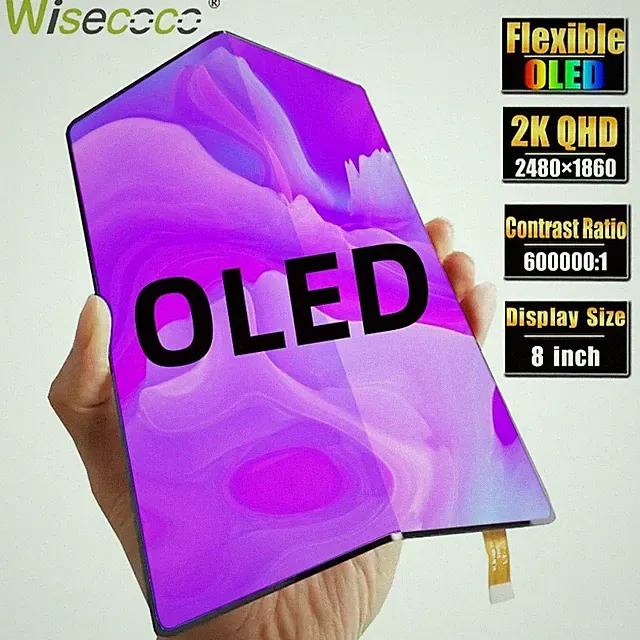 8 Inch 2k Flexible OLED Foldable Display IPS Screen 2480x1860 HDMI Port 100%RGB