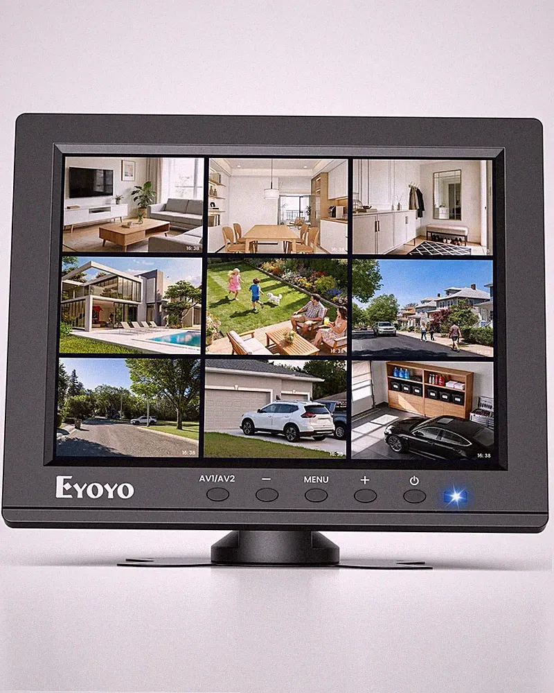 8" Monitor, 1024×768 4:3 Mini LCD Screen CCTV Monitors Display with HDMI VGA...