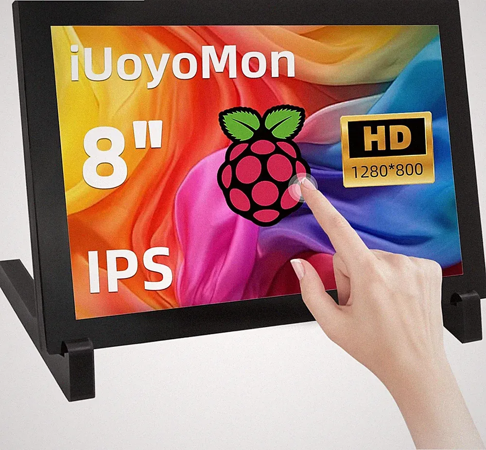 8" Portable Touchscreen Monitor, 1280x800 HDMI Display for Laptops & Gaming