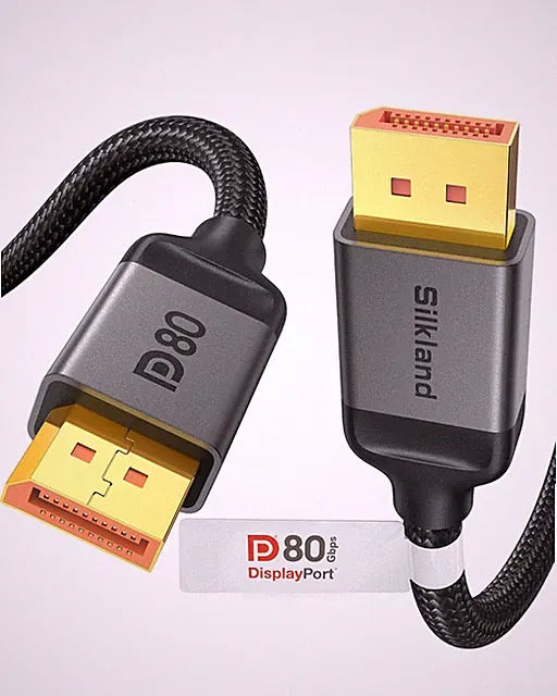 80Gbps Displayport Cable 2.1 6.6FT/2M [VESA Certified], [8K@240Hz, 4K@540Hz 360H