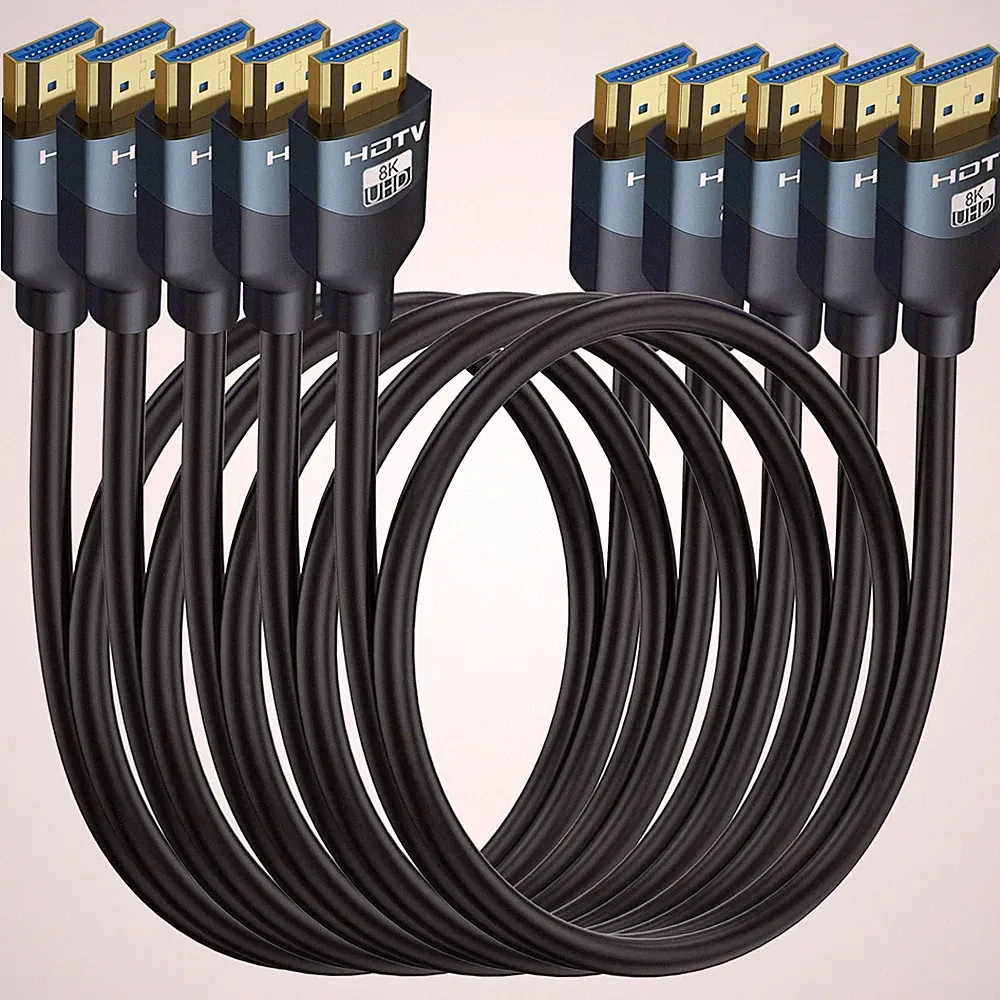 8K HDMI 2.1 Cables 6FT 5-Pack, High Speed HDMI Gaming Monitor Cable for PS5 T...