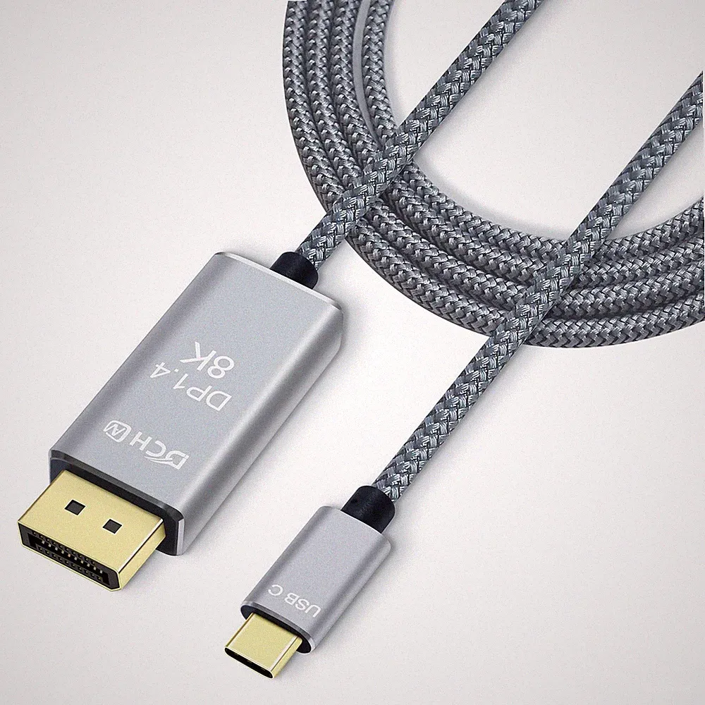 8K USB-C to DisplayPort Cable 6-Foot 4K@144Hz 8K@60Hz 5K 2K@165Hz USB to DP A...