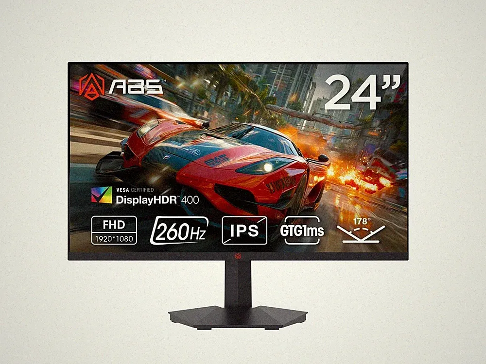 ABS GF241NE 23.8" FHD Gaming Monitor 1920x1080 260Hz 1ms HDR400 Fast IPS 90% DCI