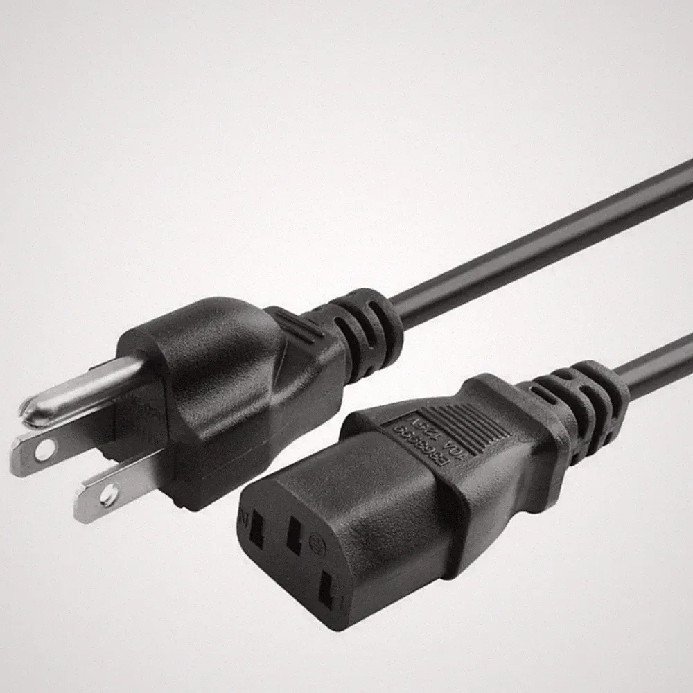 AC Power Cord Cable Charger For Dell 27" S2722DGM Curved PC Gaming Monitor