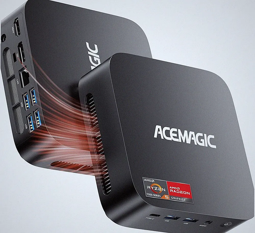 ACEMAGIC 4K UHD MINI PC AMD R2544 16GB RAM+512GB SATA SSD Windows 11 PRO WIFI 5