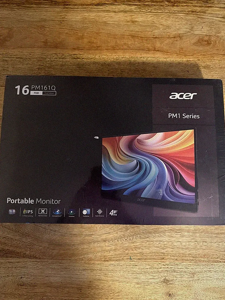Acer 15.6" Portable Monitor Full HD (1920x1080), 60Hz, PM161Q PM1 VisionCare