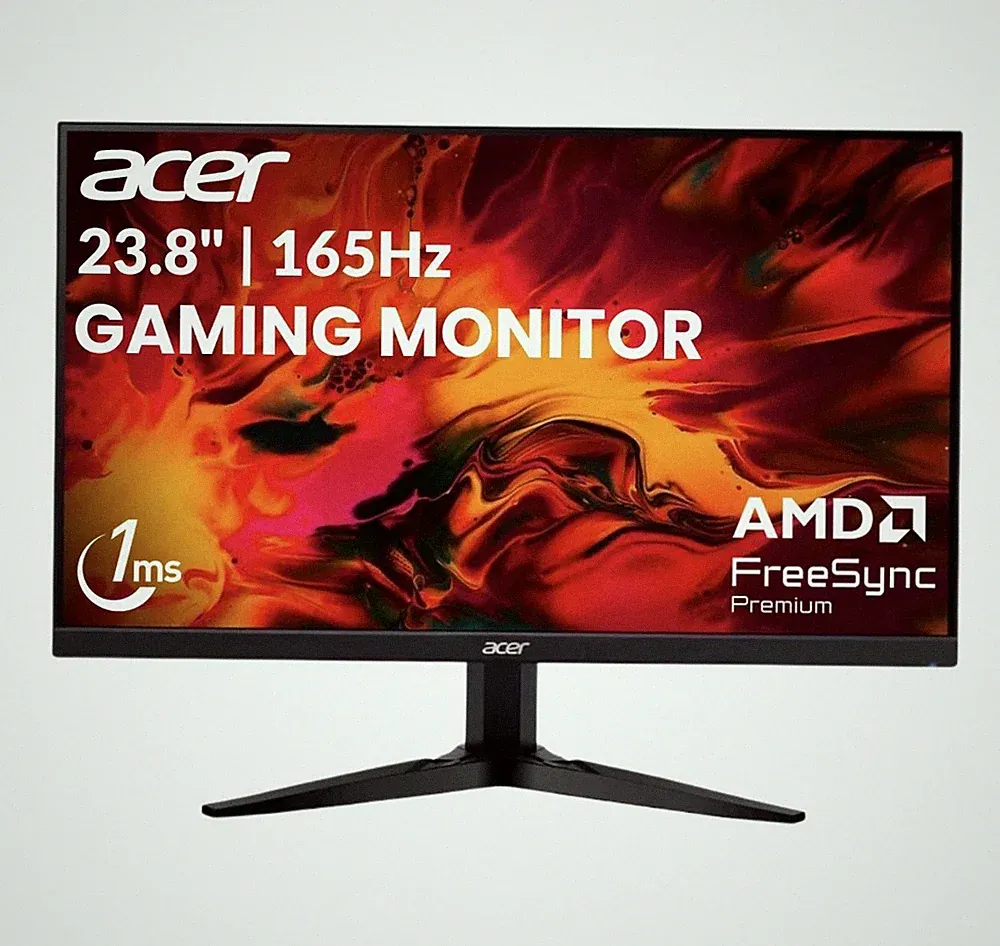 Acer 23.8in Gaming Monitor 165Hz 1ms AMD FreeSync Premium 16:9 Black