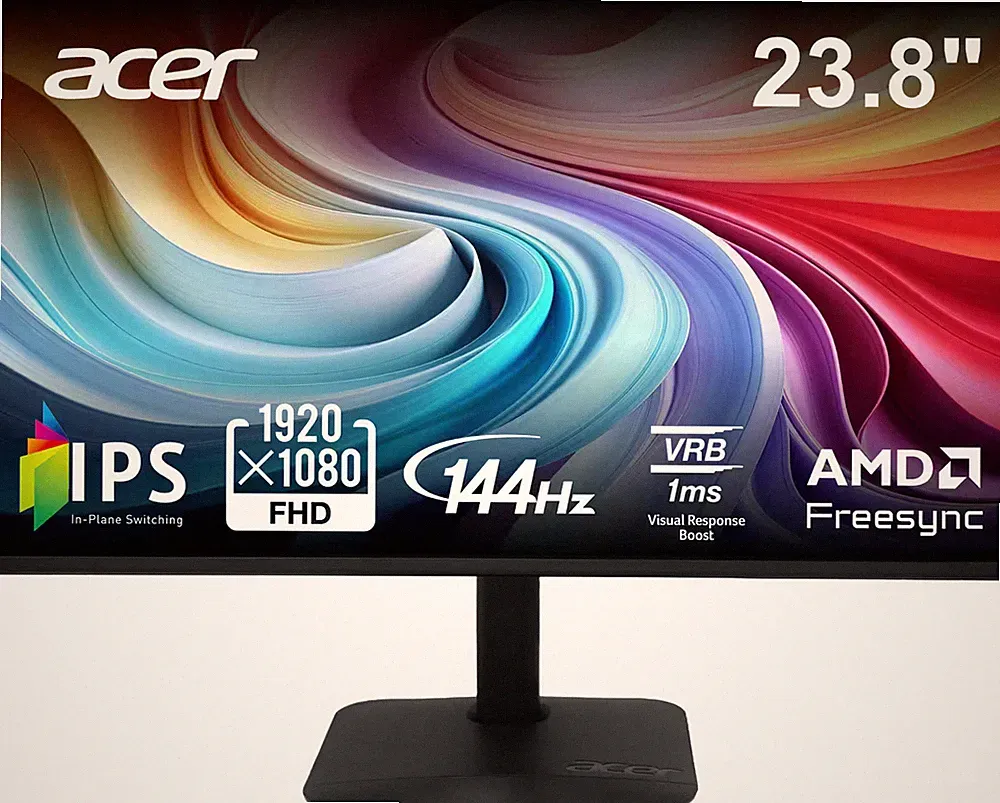 Acer - 23.8IPS Full HD AMD FreeSync Monitor - Up to 144Hz, 1ms (HDMI, VGA)...