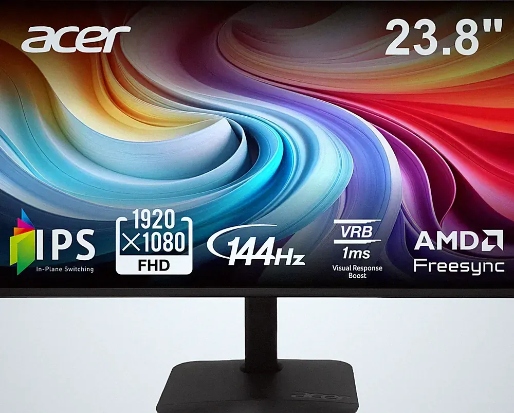 Acer - 23.8IPS Full HD AMD FreeSync Monitor - Up to 144Hz, 1ms (HDMI, VGA)...