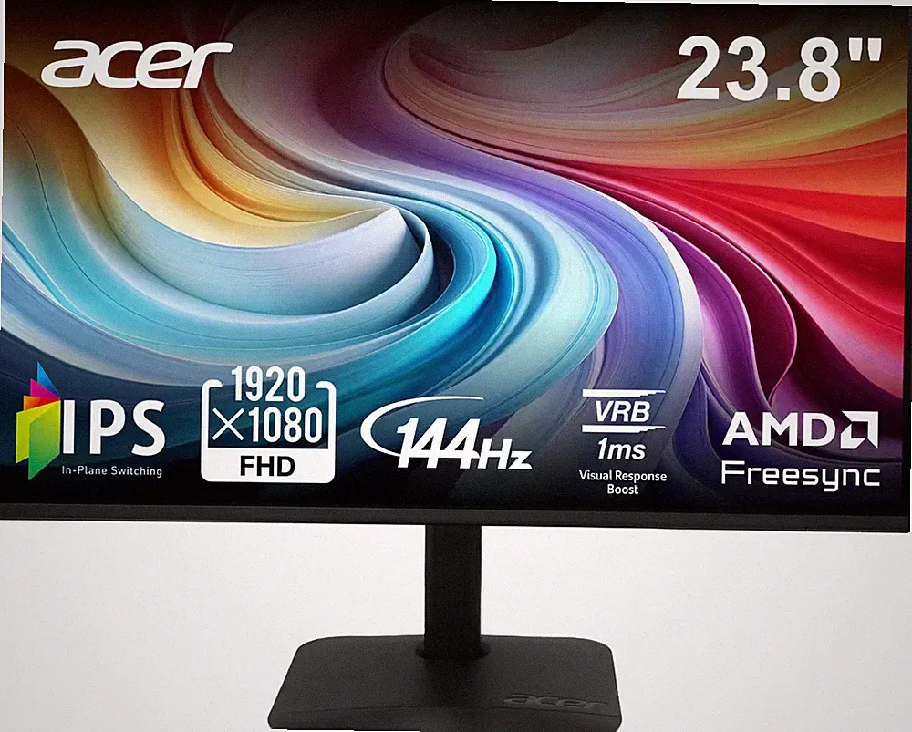 Acer - 23.8IPS Full HD AMD FreeSync Monitor - Up to 144Hz, 1ms (HDMI, VGA)...