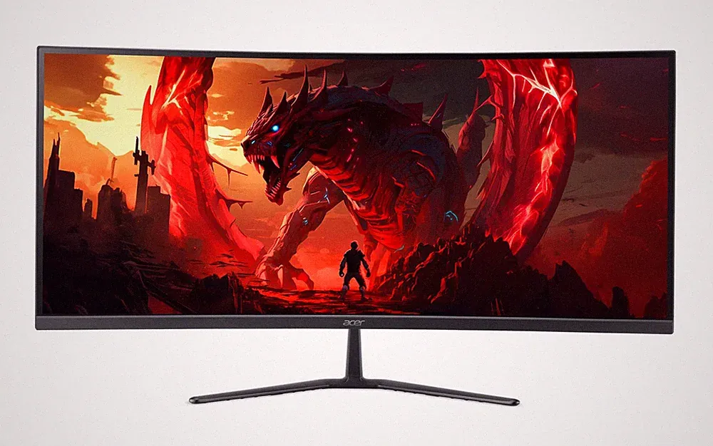 Acer 34" ED340CUR W0biip Curved Monitor 3440x1440 240Hz 250Nit 1ms Refurbished