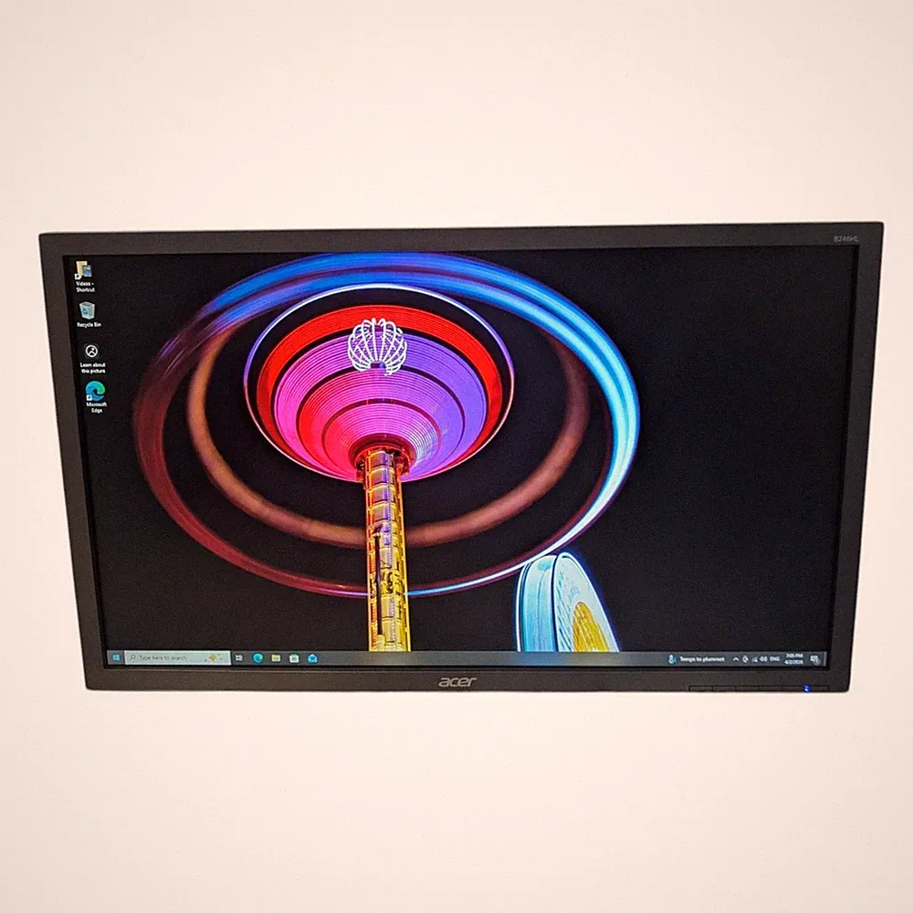 Acer B246HL 24" Widescreen 1920x1080 LED Backlit FHD Monitor No Stand Grade B