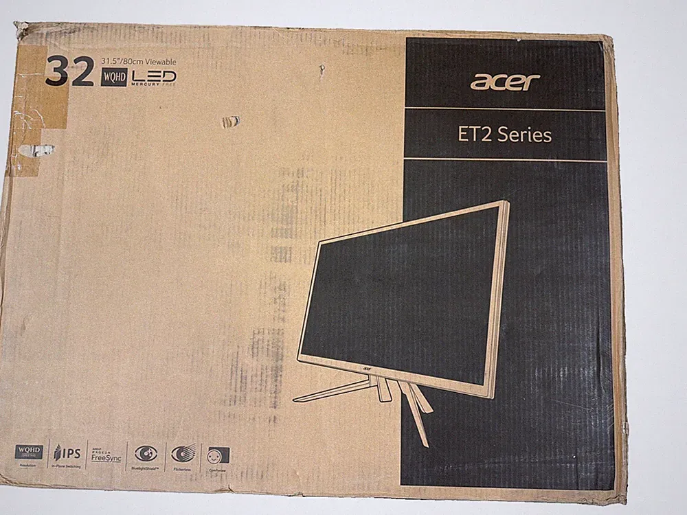 Acer Et322qu 32 Black FreeSync 75hz LED IPS Monitor 2560x1440 Widescreen