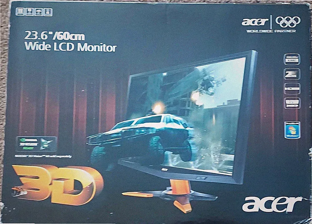 Acer GD245HQ 23.6" 3D-Ready LCD Monitor 120Hz 1080p HDMI/DVI/VGA (box Included)