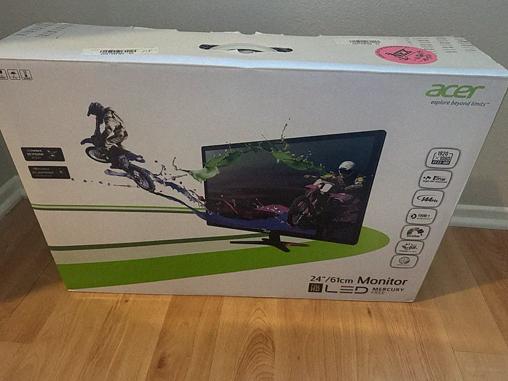 Acer GN246HL 24" Full HD 1920 x 1080 144Hz 1ms Monitor comes with AC power cord