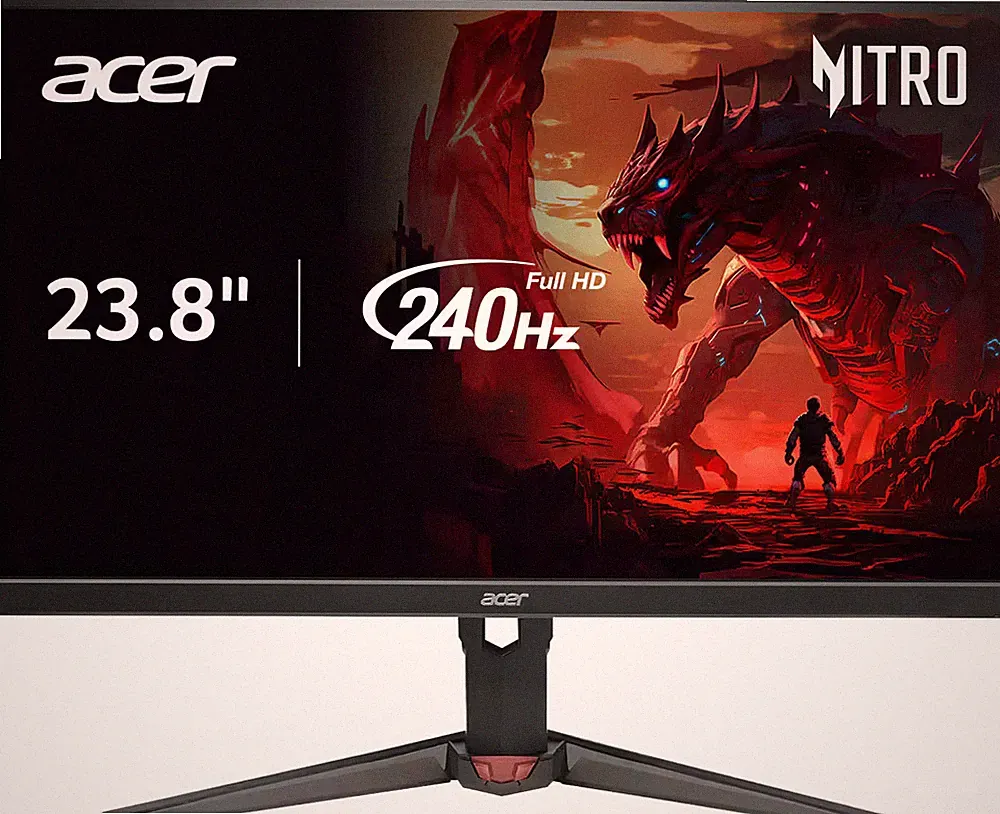 Acer - Nitro 23.8" IPS Full HD 240Hz Up to 0.5ms AMD FreeSync Premium Gaming...