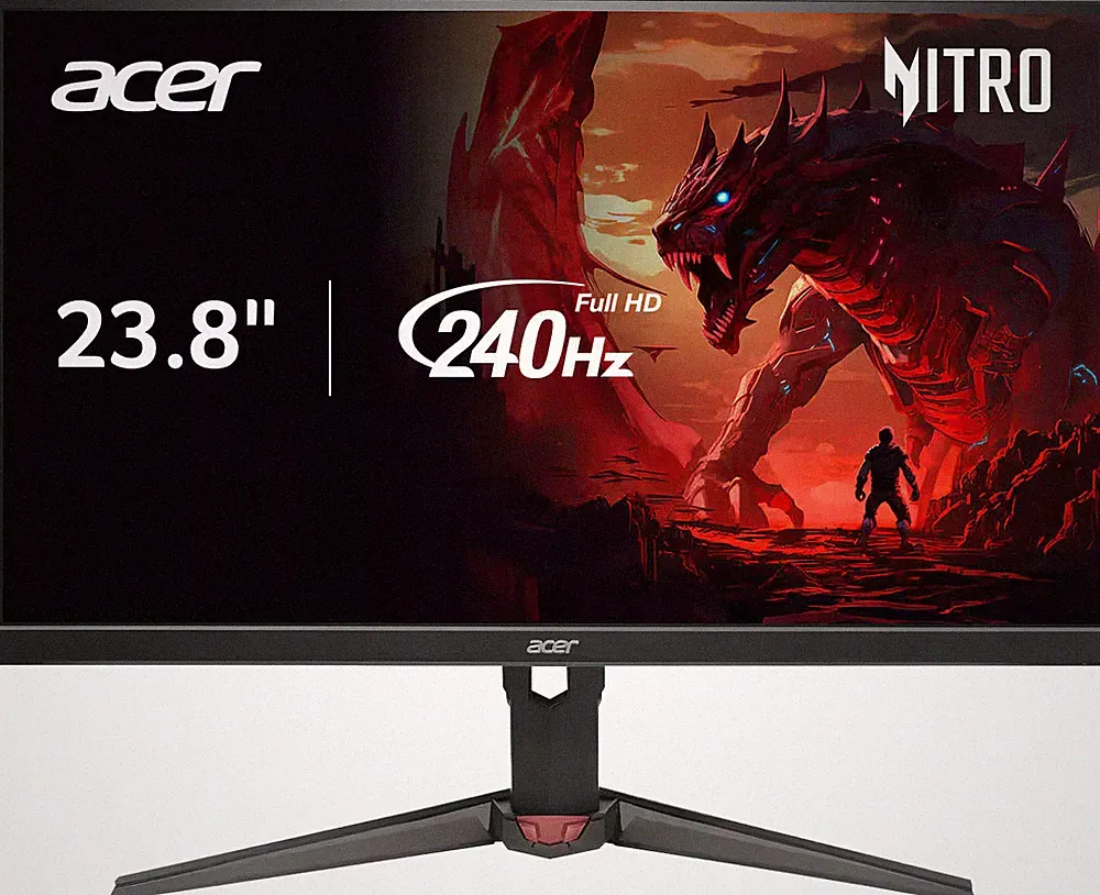 Acer - Nitro 23.8" IPS Full HD 240Hz Up to 0.5ms AMD FreeSync Premium Gaming...