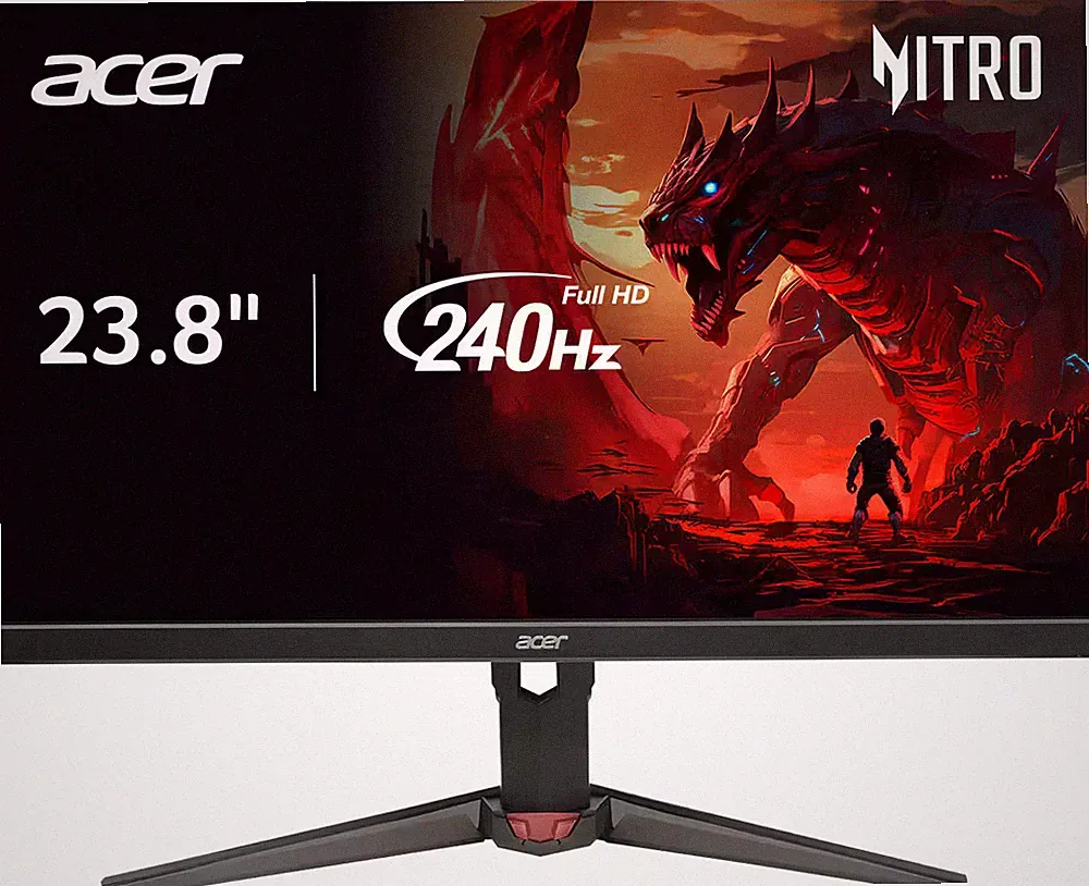 Acer - Nitro 23.8" IPS Full HD 240Hz Up to 0.5ms AMD FreeSync Premium Gaming...