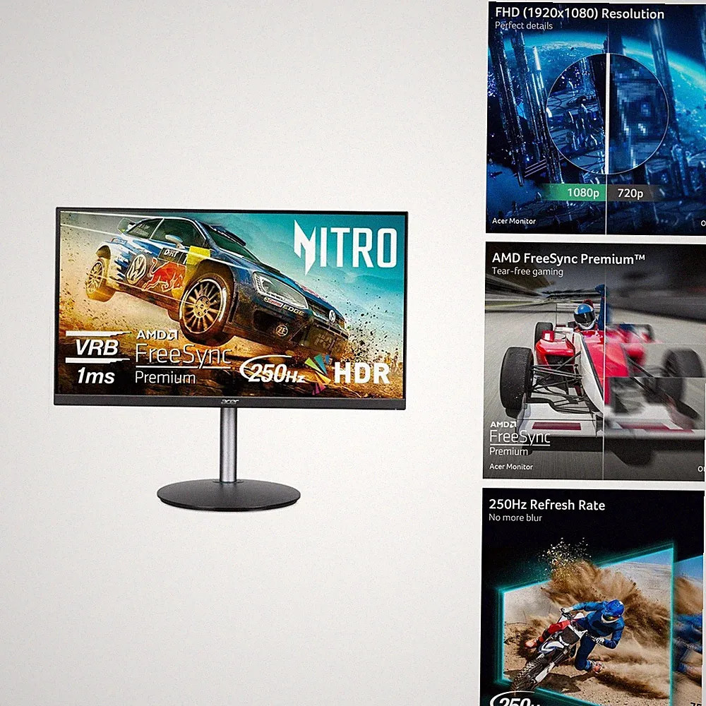 Acer Nitro 24.5in FHD 1920x1080 250Hz Gaming Monitor XFA253Q Zbiipr