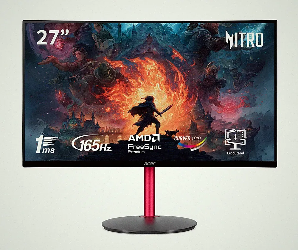 acer Nitro 27" Full HD 1920 x 1080 1500R Curve PC Gaming Monitor | AMD FreeSy...