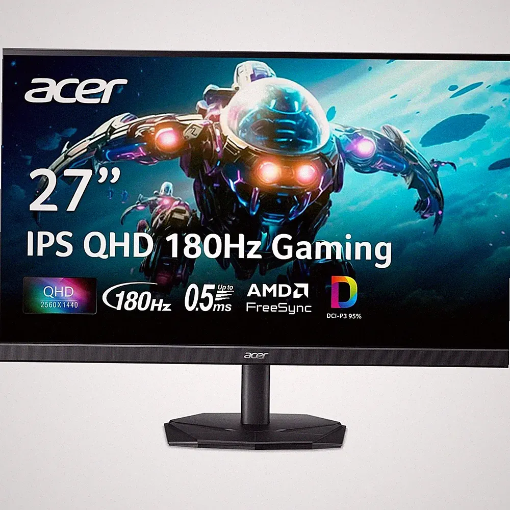 acer Nitro 27 Inch QHD 2560 x 1440 IPS Gaming Monitor AMD