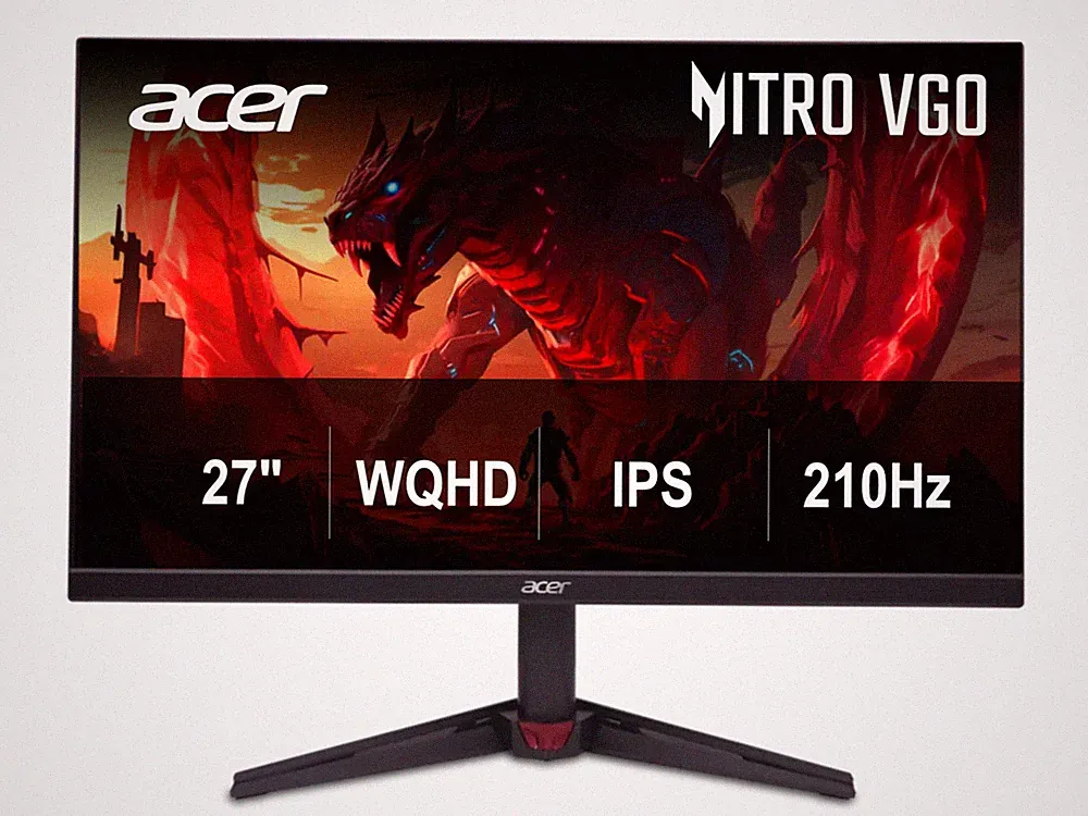 Acer Nitro 27 inch WQHD 2K 1440P 210Hz IPS with AMD FreeSync Premium 0.5ms