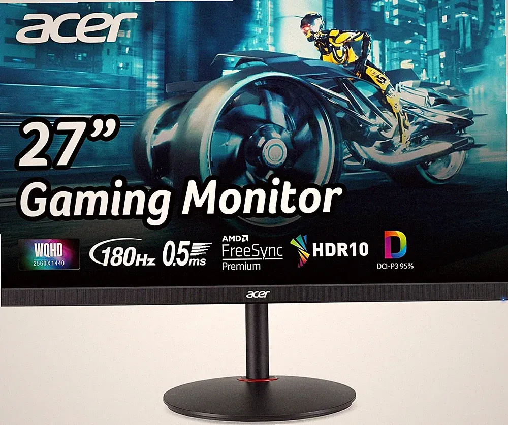 Acer Nitro 27" WQHD 2560 x 1440 PC Gaming IPS Monitor 180Hz 0.5ms DPI HDMI
