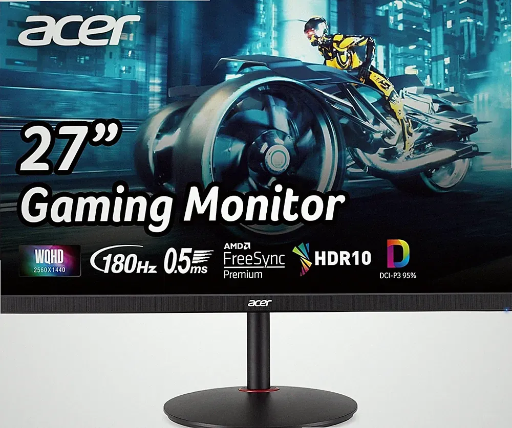 Acer Nitro 27" WQHD 2560x1440 PC Gaming IPS Monitor AMD FreeSync 180Hz 0.5ms