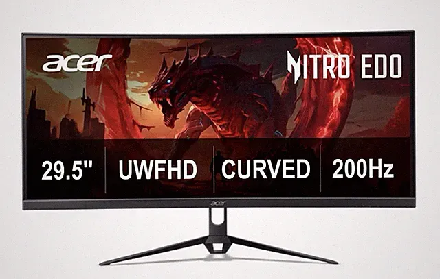 Acer Nitro 29.5” Curved UWFHD (2560 x 1080) 200Hz 1800R Curved ED300C XWBMIIPPX