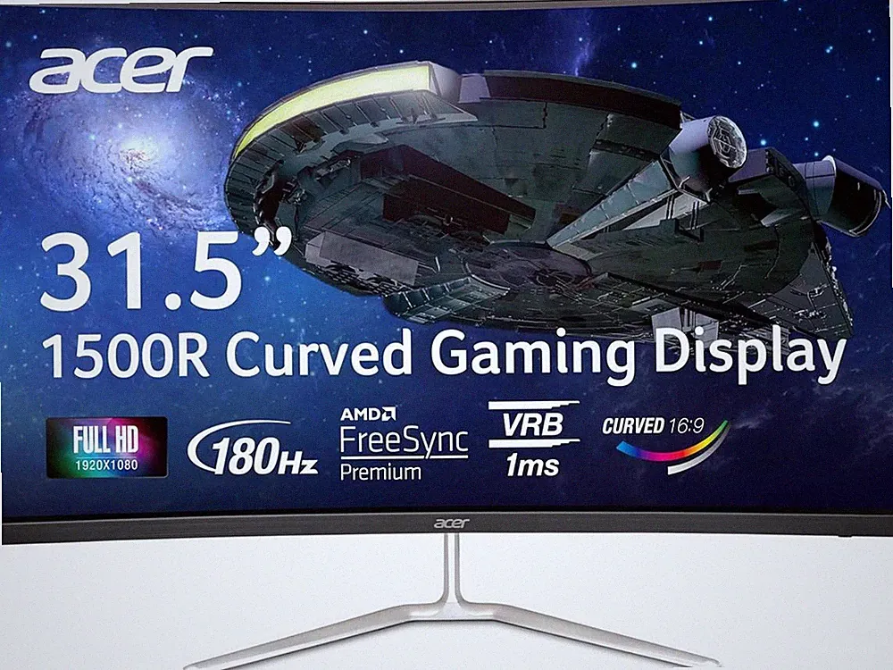 Acer Nitro 32 inch Full HD 165Hz AMD FreeSync Premium 1ms Built-in Speakers Curv