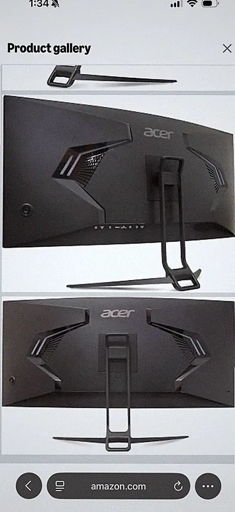 Acer Nitro 34 Inch UWQHD 3440 x 1440 1000R Curved PC Gaming Monitor