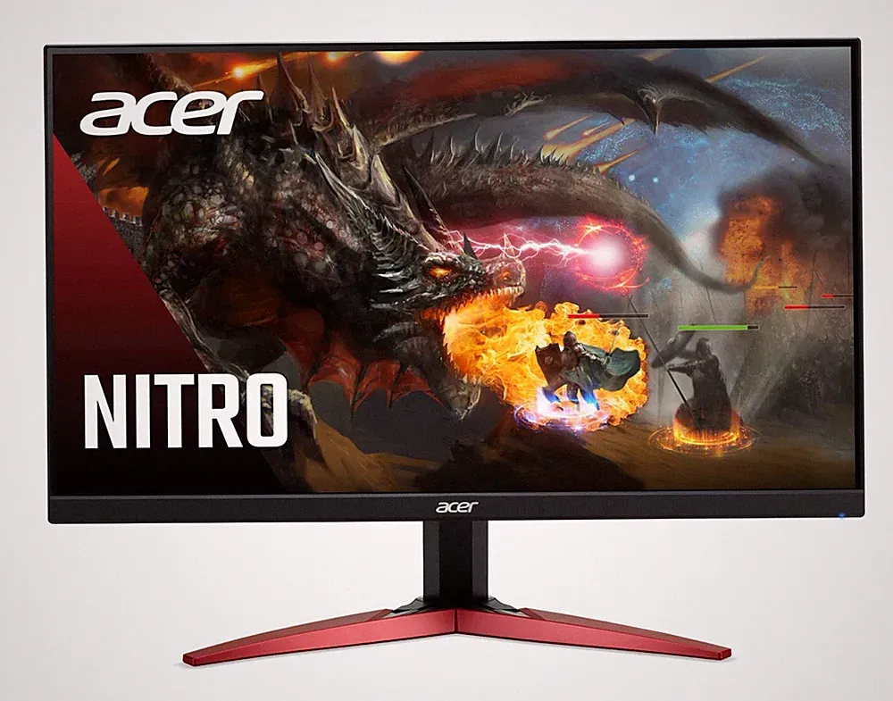 Acer Nitro Computer Monitor w/ Stand, Black/Red Nitro Product Line
