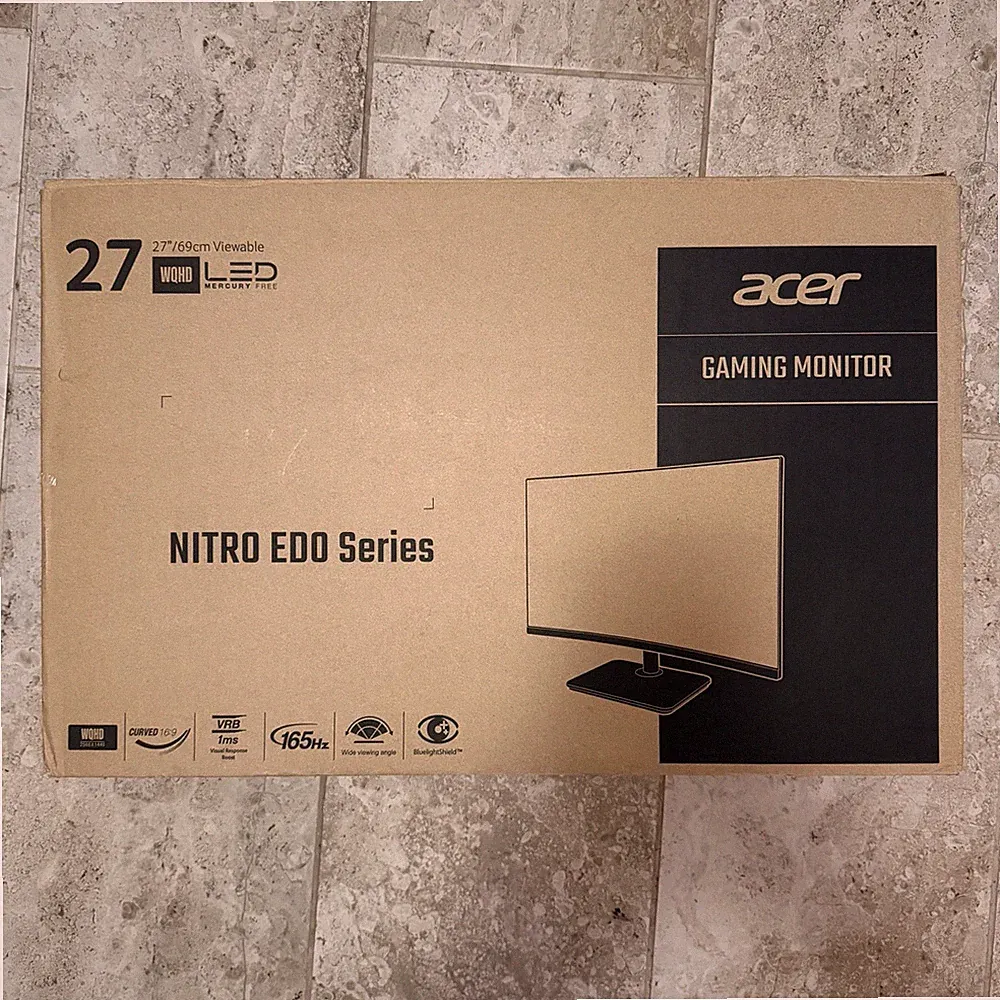 Acer Nitro ED270U 27” WQHD 2K 1440p 165Hz Widescreen Curved Gaming Monitor