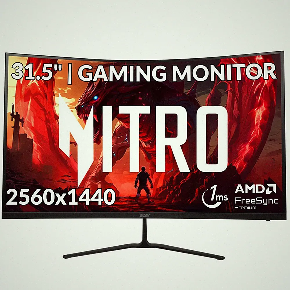 Acer Nitro ED3 31.5" Gaming Monitor WQHD 2560x1440 280Hz 1ms Refurbished