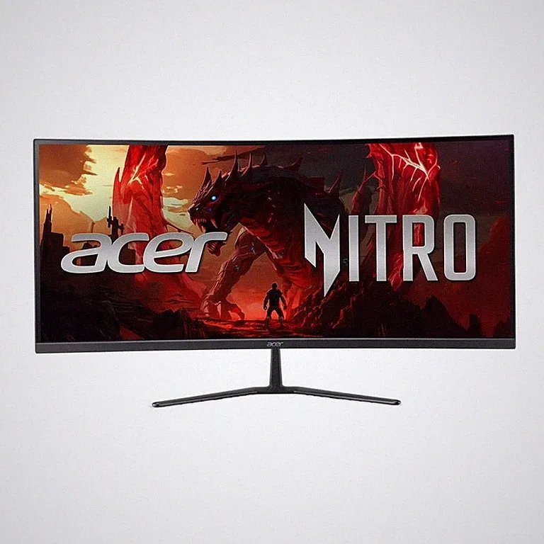 Acer - Nitro Gaming 34" Curved QHD 180Hz 1ms FreeSync Premium Gaming Monitor