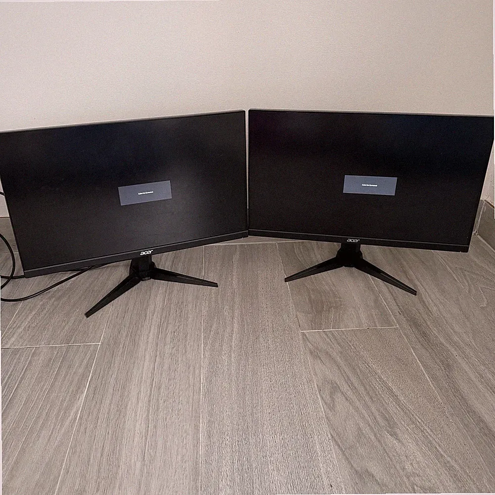 Acer Nitro QG1 21.5" FHD 1080p VA Gaming Monitor 75Hz 1ms Black QG221Q-BII 2 ct