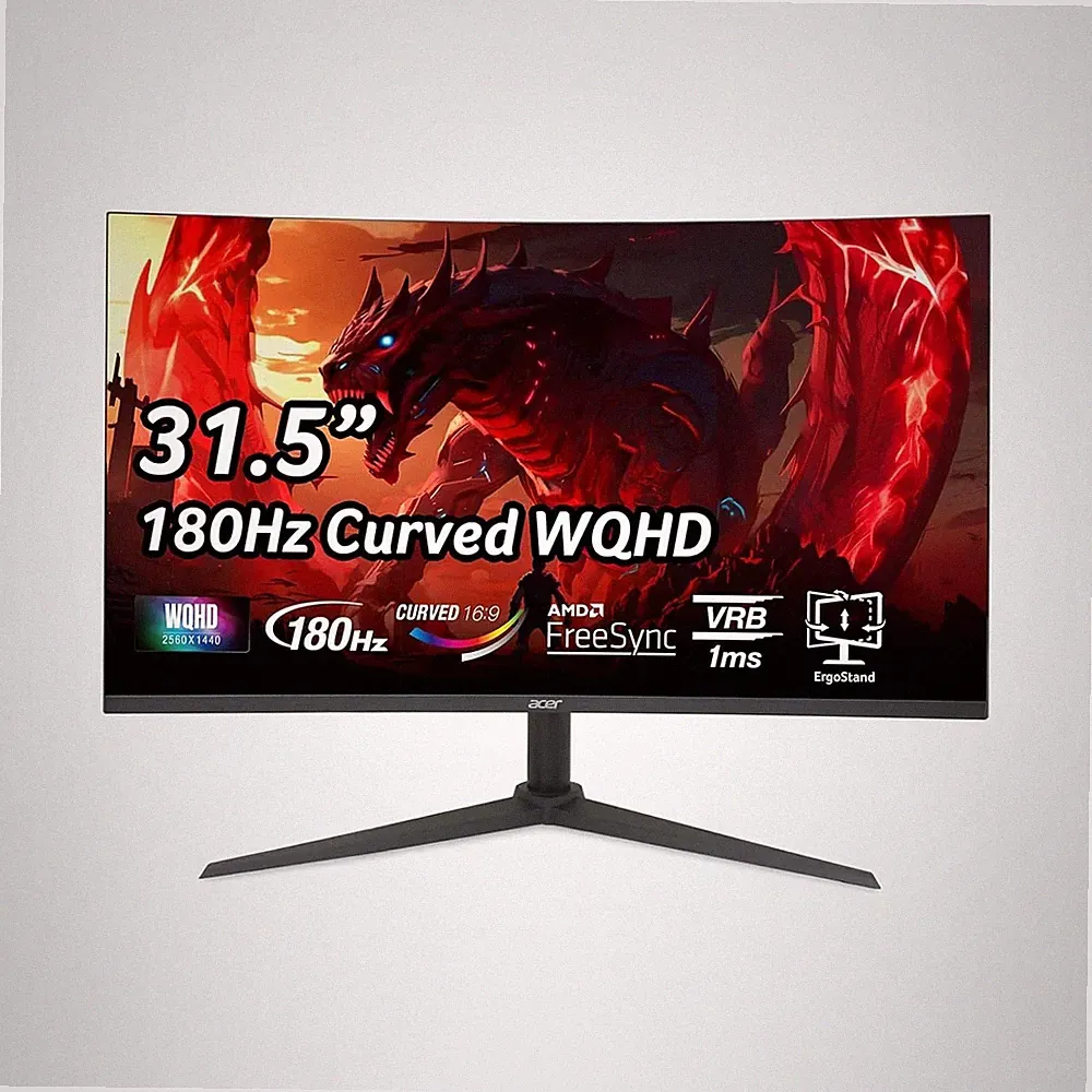 Acer Nitro XZ320QU S3 WQHD Gaming LED Monitor 31.5" 1920x1080 180Hz Good Cond.